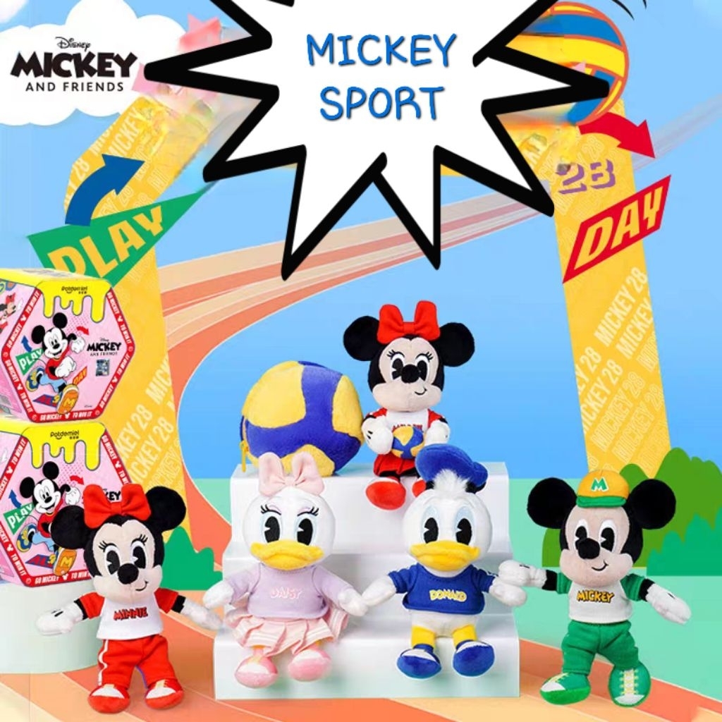 พร้อมส่ง (จุ่ม) กล่องสุ่ม พวงกุญแจ Mickey Sport Day มี 5 แบบให้สะสม
