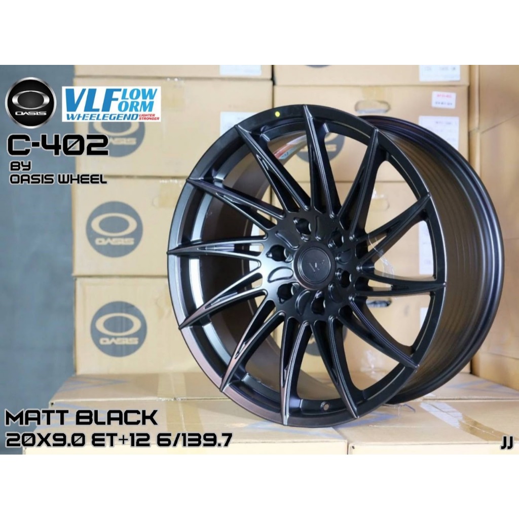 ล้อแม็ก OASIS C-402 ขอบ 20x9.0 ET+12 6รู139.7 สี Matt Black (1 วง) ส่งฟรี