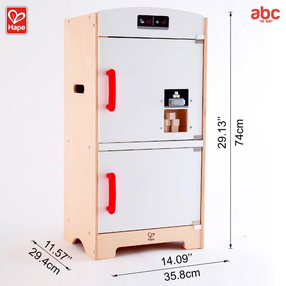 Hape لعبة خشبية ثلاجة أطفال White Fridge-Freezer لتنمية المهارات للأطفال من 3 سنوات فما فوق صورة 5