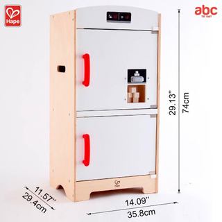 Hape لعبة خشبية ثلاجة أطفال White Fridge-Freezer لتنمية المهارات للأطفال من 3 سنوات فما فوق صورة 5