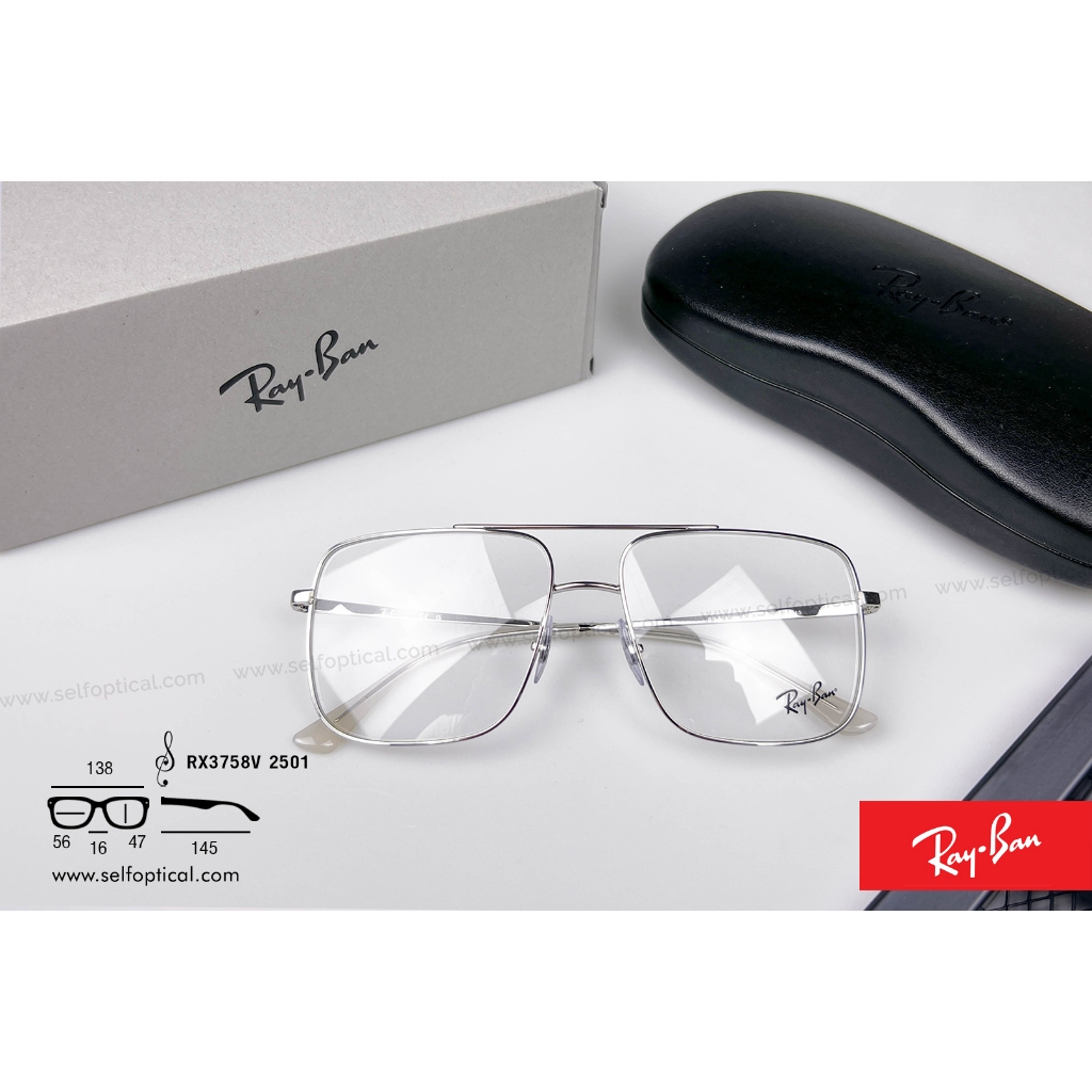 กรอบแว่น Ray-Ban RX3758V Size 56 ของแท้ รับประกัน 2 ปี ศูนย์ไทย พร้อมบริการหลังการขาย