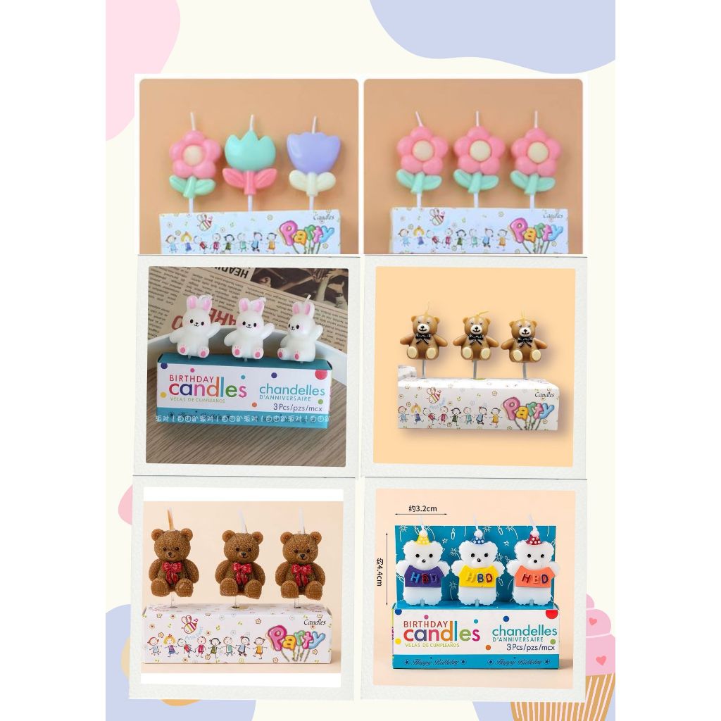 เทียนดอกเดซี่ เทียนดอกไม้ มีหลายแบบ เทียนวันเกิด