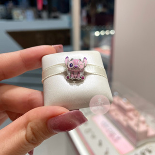 (ของแท้100%) Pandora Disney stitch angel ชาร์มสติช สีชมพู