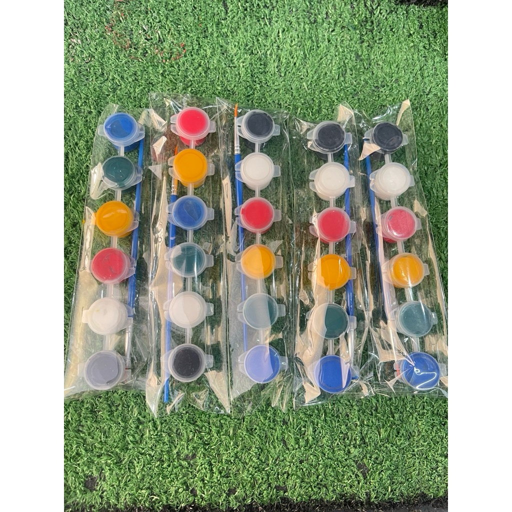 ชุดสีพร้อมพู่กัน สีอะคริลิค10ชิ้น