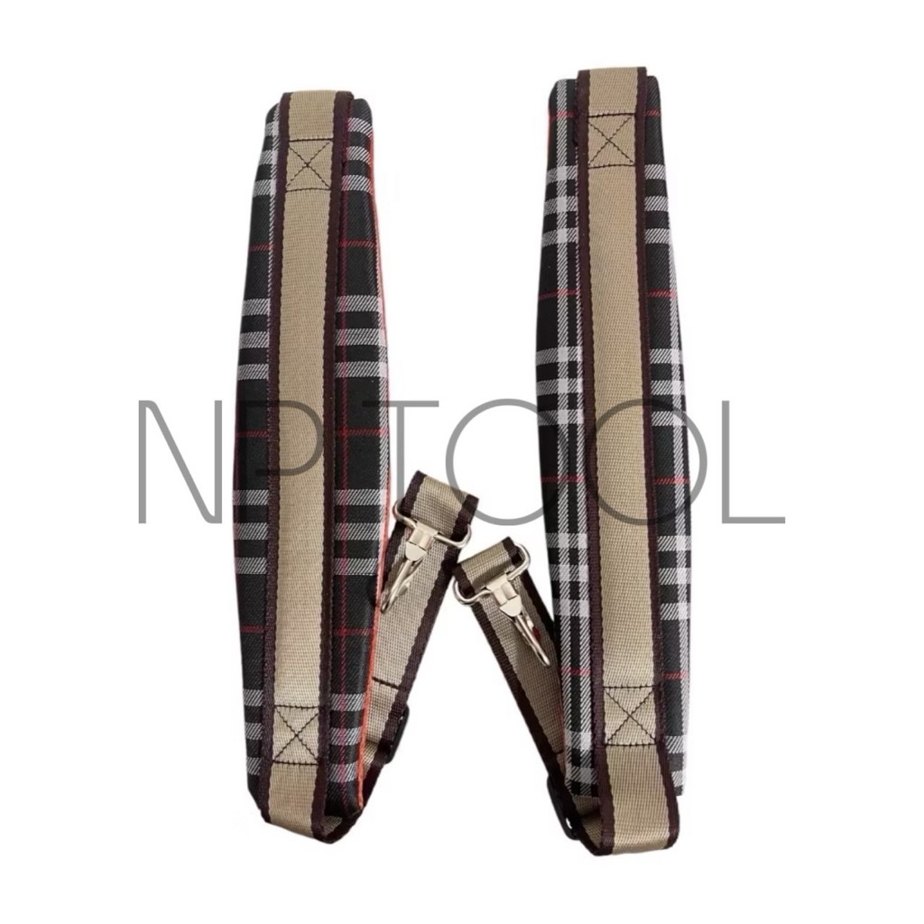 ZK11   สายสะพายเครื่องพ่นยา พ่นเมล็ด สายสะพาย สายคู่แบบหนานุ่ม พร้อมน็อตยึดครบชุด (ลูกฟูก ลายสก๊อต)