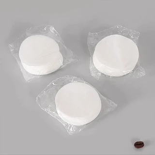 กระดาษกรองกาแฟวงกลม 100แผ่น สำหรับหม้อต้มกาแฟ Moka Pot/AeroPress Paper Filter