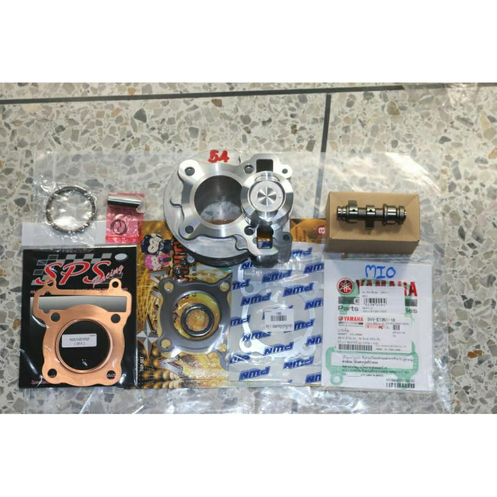 ชุดเสื้อสูบแต่ง มีโอ ฟีโน่ ลูก54 หลบชัก3ก้านเดิม วาวใหญ่ 27/23 28/24 พร้อมหลบข้อเหวี่ยง + ปะเก็น พร้