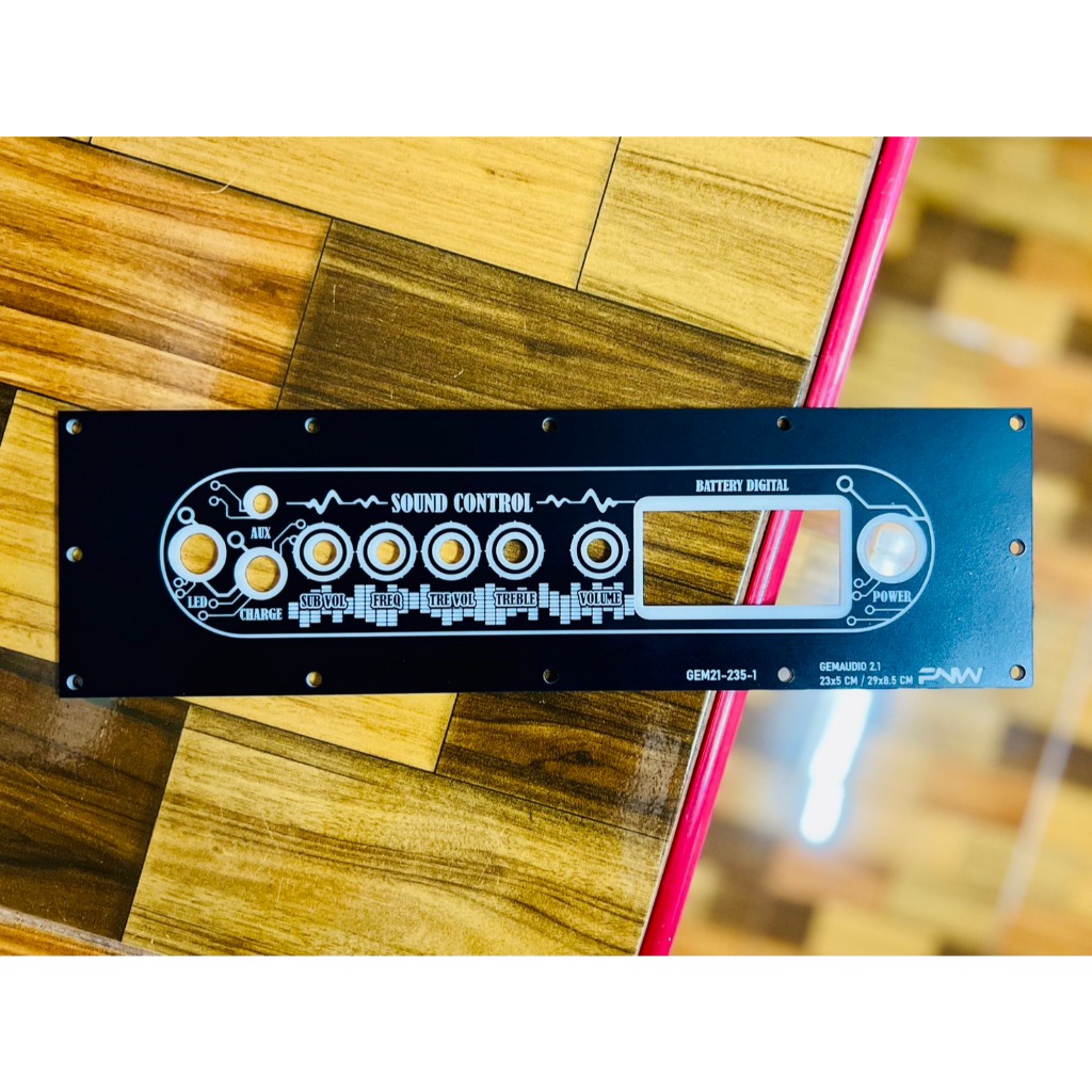 เพลท GEMAUDIO2.1 / TB22 ไม่ย้าย ช่องเพลท 23x5 CM GEM21-235-1