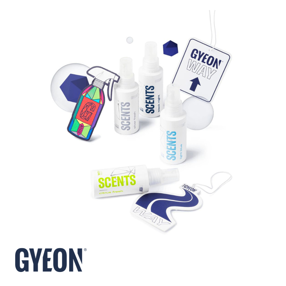 GYEON Q²M SCENTS เเผ่นน้ำหอมในรถยนต์ สเปรย์น้ำหอมปรับอากาศ พร้อมแผ่นน้ำหอม3แผ่น