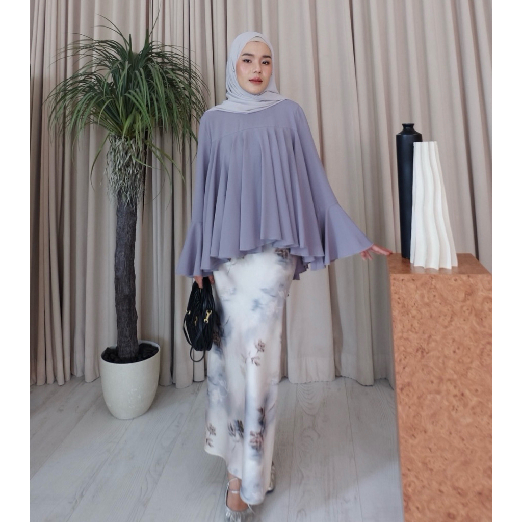 (C14) Heartmade—swan blouse🕊️✨(พร้อมส่ง6สี)เฉพาะเสื้อ/กระโปรงกดแยกในตะกร้า - รูปที่ 4