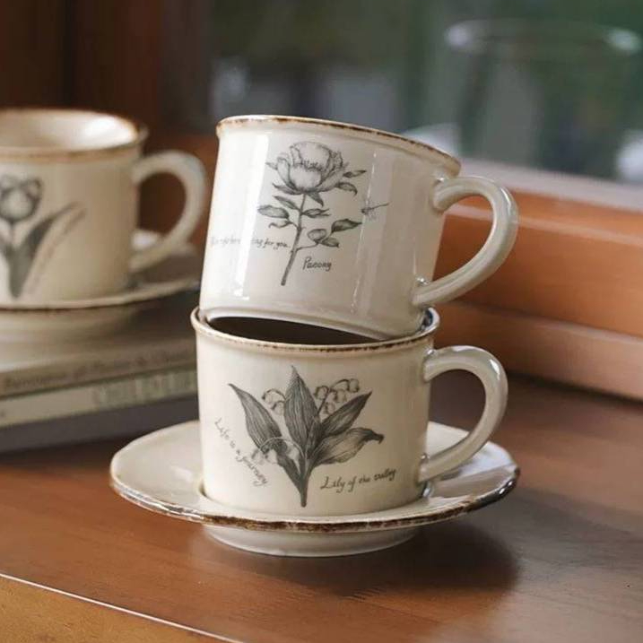 Chansuay - จานสวย ชุดแก้วกาแฟ แก้วชา summer bloom