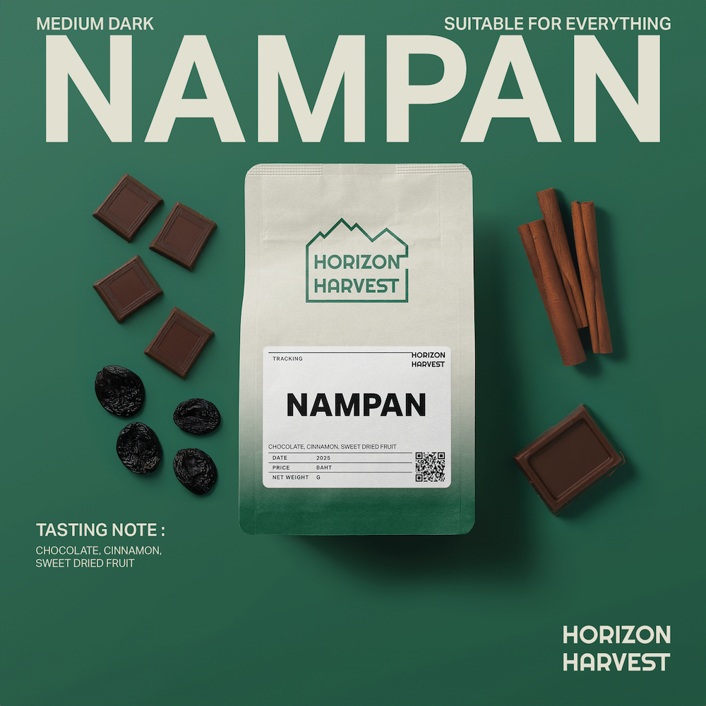HH เมล็ดกาแฟน้ำพัน Medium-Dark Roast