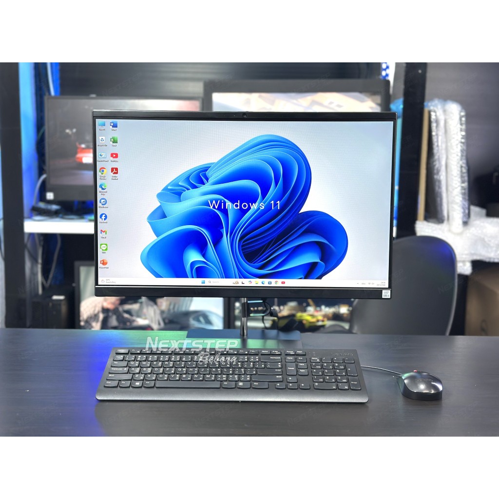 AIO Lenovo ThinkCentre V50A Core i5-10400T Ram 8GB M.2 256GB จอ 24" FHD ips มือสอง รับประกันร้าน 3 เ