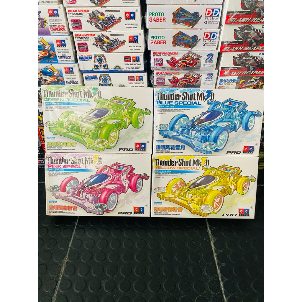 รถทามิย่า mini4wd รุ่น Thunder Shot Mk ll บอดี้ใส MODEL DAXING