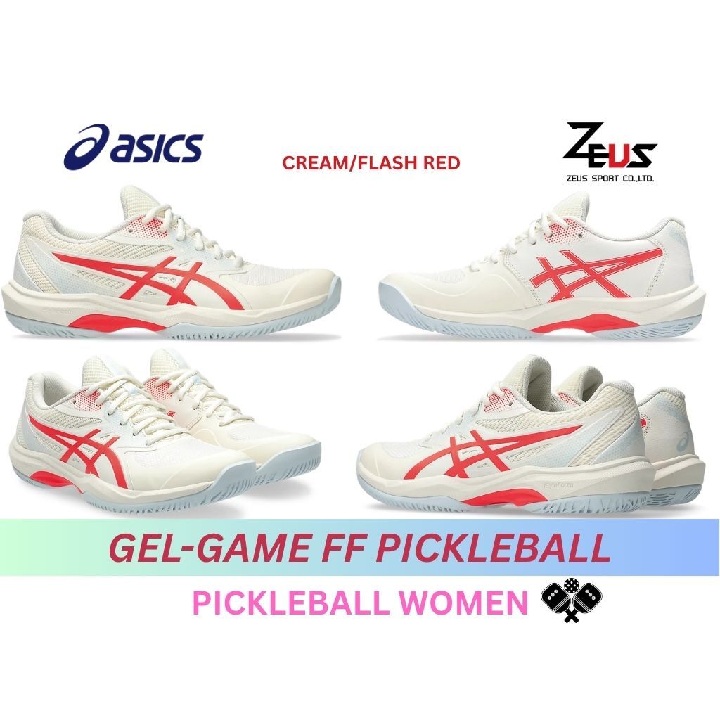 ASICS PICKLEBALL รองเท้าพิคเคิลบอลผู้หญิง GEL® Cushioning ช่วยยึดเกาะและเคลื่อนข้างได้มั่นใจ น้ำหนักเบา เล่นเป็นประจำได้