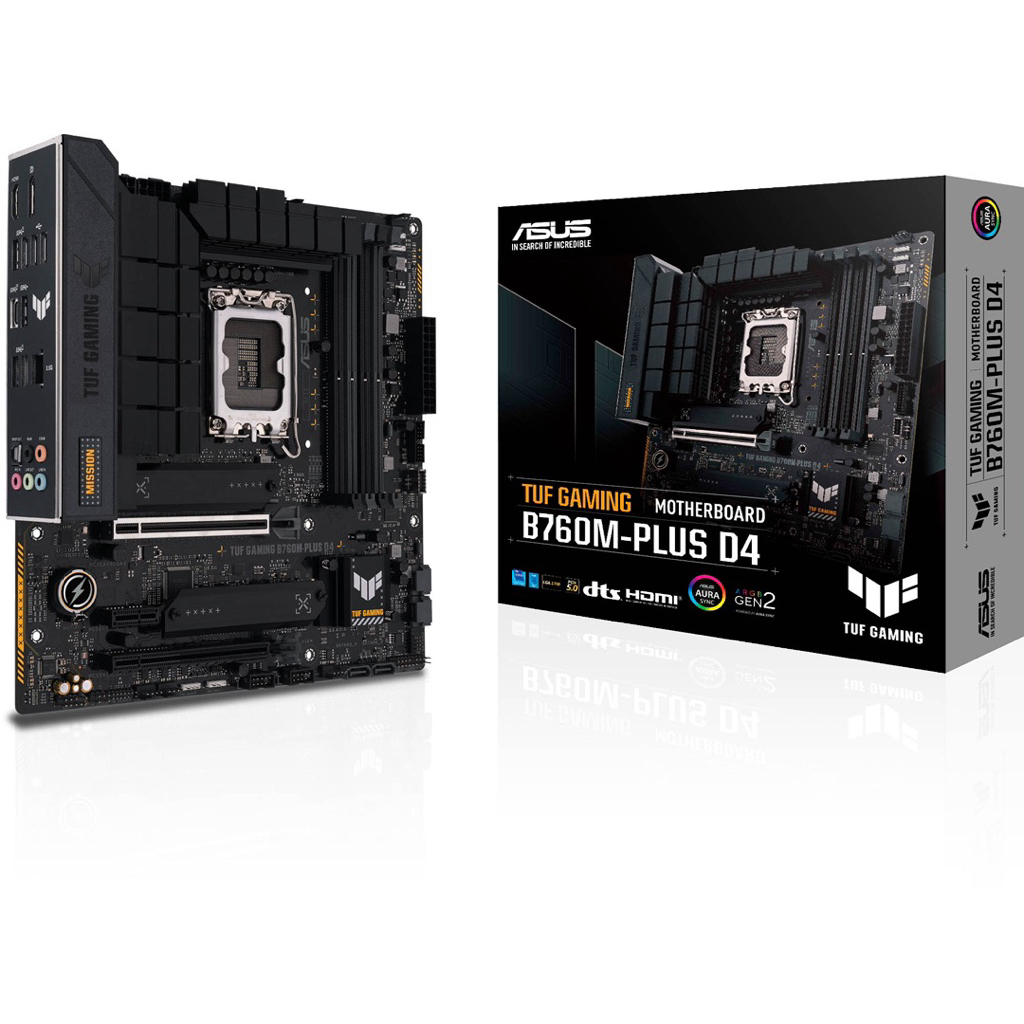 MAINBOARD (เมนบอร์ด) 1700 ASUS TUF GAMING B760M-PLUS D4 (DDR4) ประกันศูนย์ไทย พร้อมส่ง