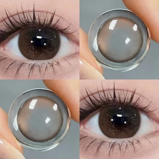 MIDROO[-1.00°~-8.00°]คอนแทคเลนส์บิ๊กอาย สีกาแฟนมเกาลั Bean Natural bule ขนาดมินิ -14.2mm cod