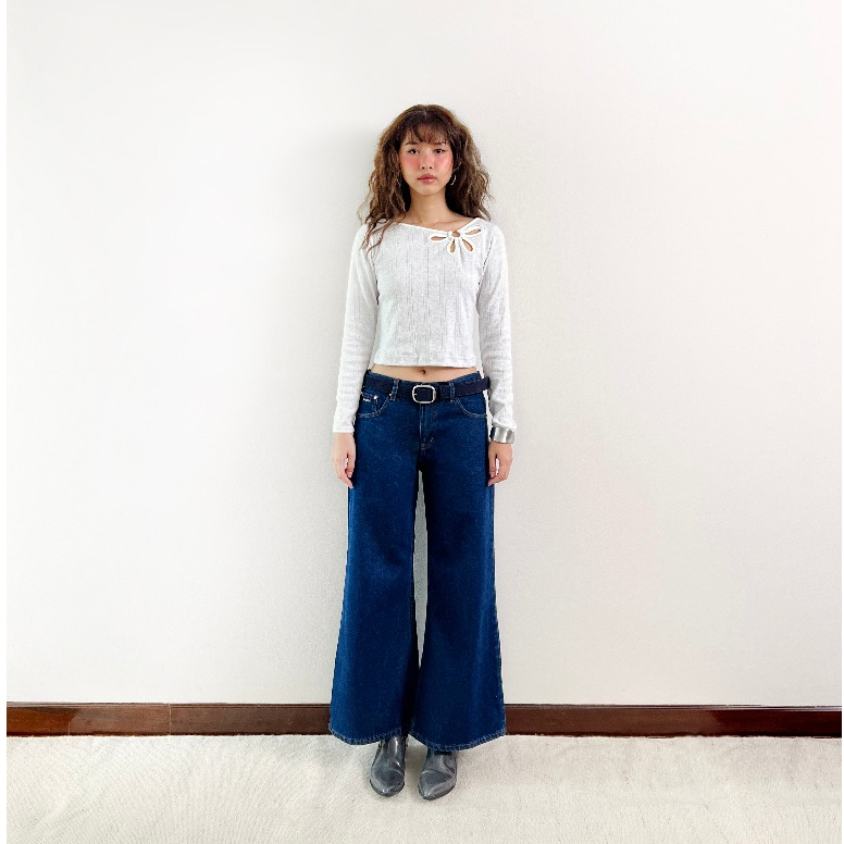 KANDA JEANS :Moxy low-rise jeans กางเกงยีนส์เอวต่ำ ทรงขากระบอกบาน - รูปที่ 2