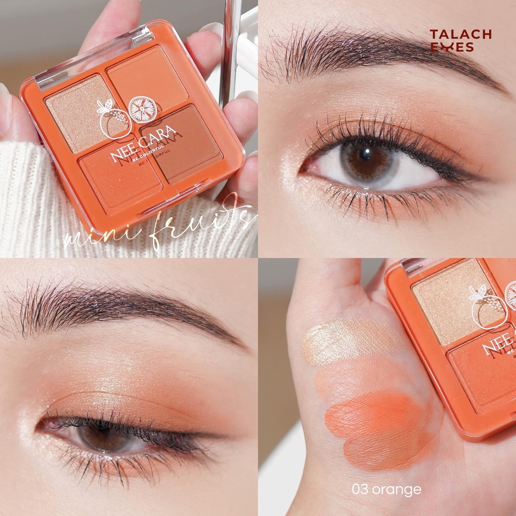 อายแชโดว์ Nee Cara Mini Fruits Eyeshadow นีคาร่า มินิ ฟรุท อายแชโดว์ (N319) ราคา ถูกที่สุด ดีลบีเคเค แกลเลอรีภาพที่ 4