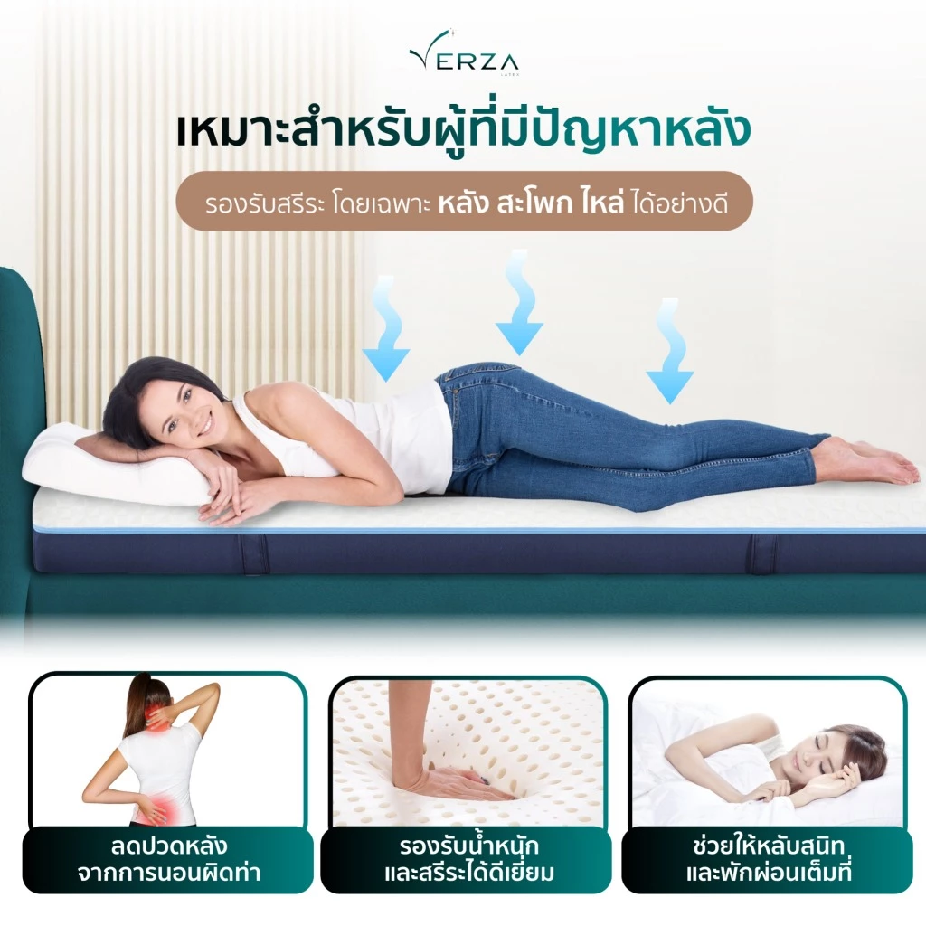 ที่นอนเมมโมรี่โฟมเจลเย็น Verza รุ่น Luna หนา 6 นิ้ว thumbnail 4