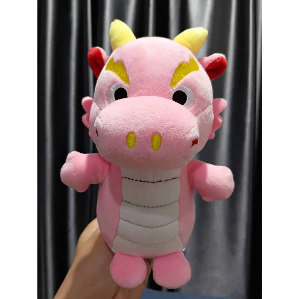 ตุ๊กตามังกร สีชมพู Dragon Lottery Plush Pink ขนาด 7.5 นิ้ว