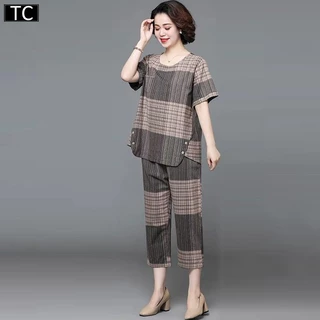 TC ชุดเซต 2 ชิ้น แฟชั่นผู้หญิงสไตล์เกาหลี ใส่ได้หลายโอกาส ระบายอากาศดี New Fashion women's รุ่น2763