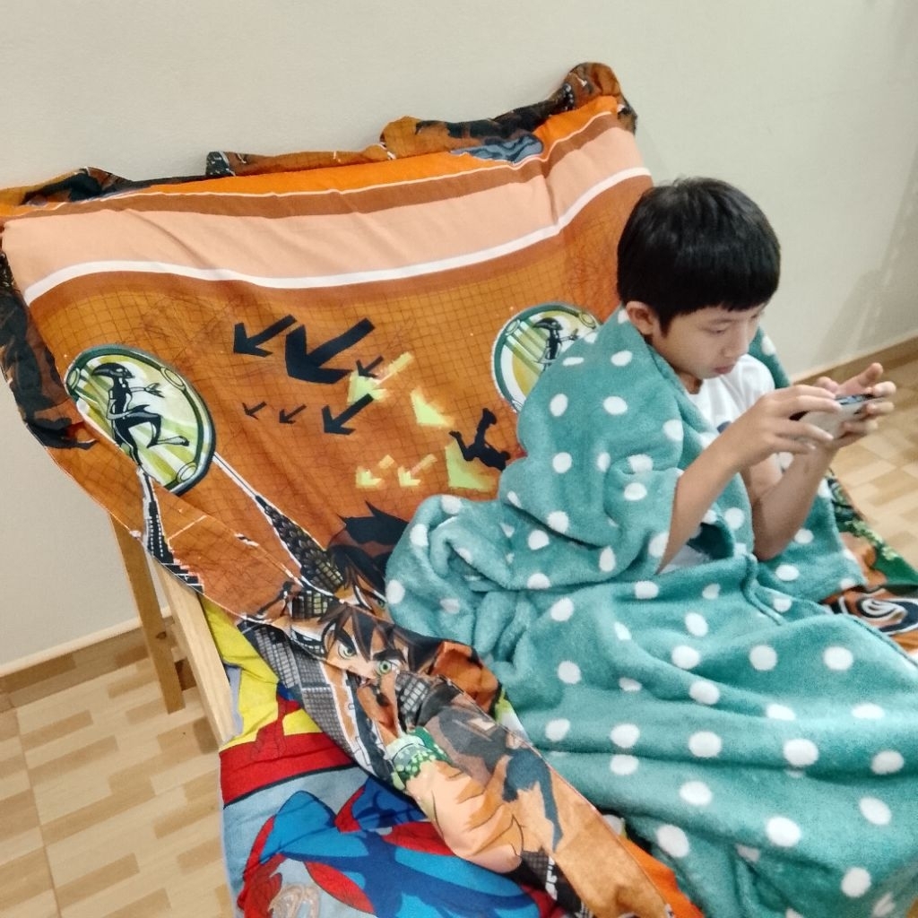 ผ้าคลุมเก้าอี้พักผ่อน เฉพาะผ้าคลุม 100 * 120 cm รัดมุมคละสี