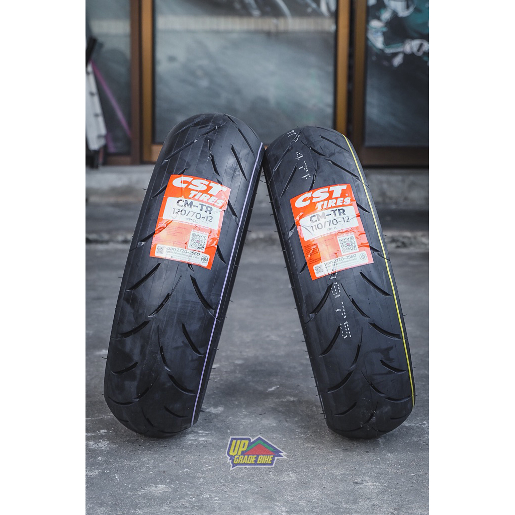 (ยางปี 26) ยาง CST CM-TR ใส่ VESPA SPRINT / PRIMAVERA / LAMV125-200 ไซส์เดิมคู่ละ 2,740฿
