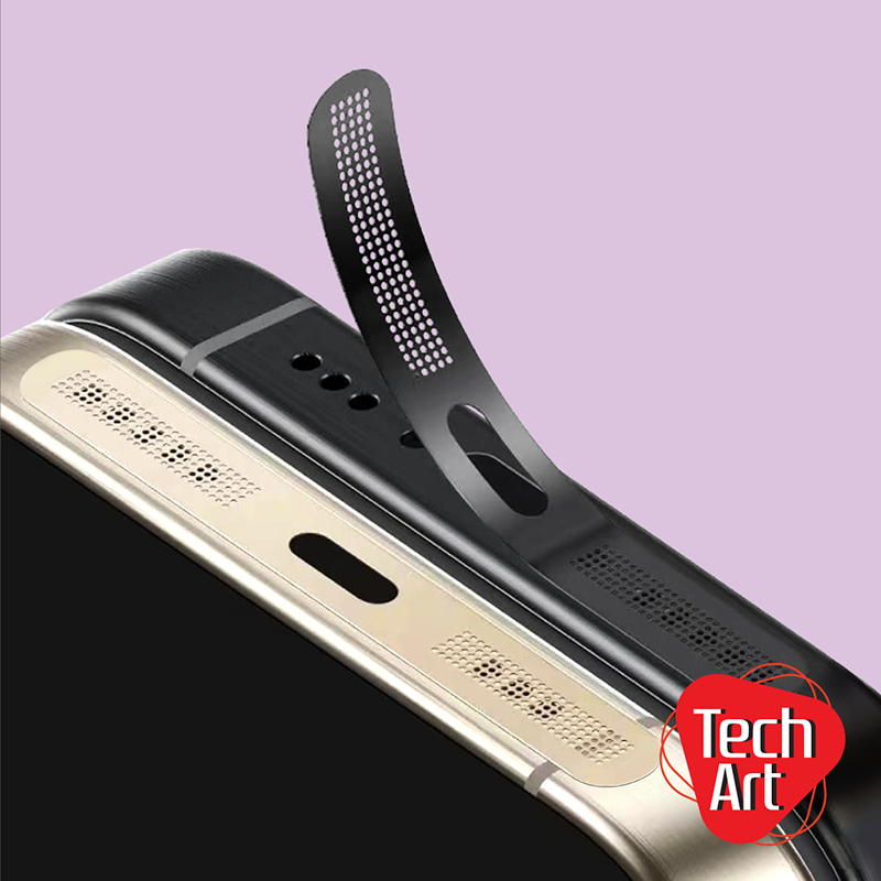 สติ๊กเกอร์กันฝุ่นลำโพง สำหรับมือถือซีรีส์ ip12 ถึง ip 16Promax เพิ่มความหรู กันฝุ่นดี ไม่บังเสียง