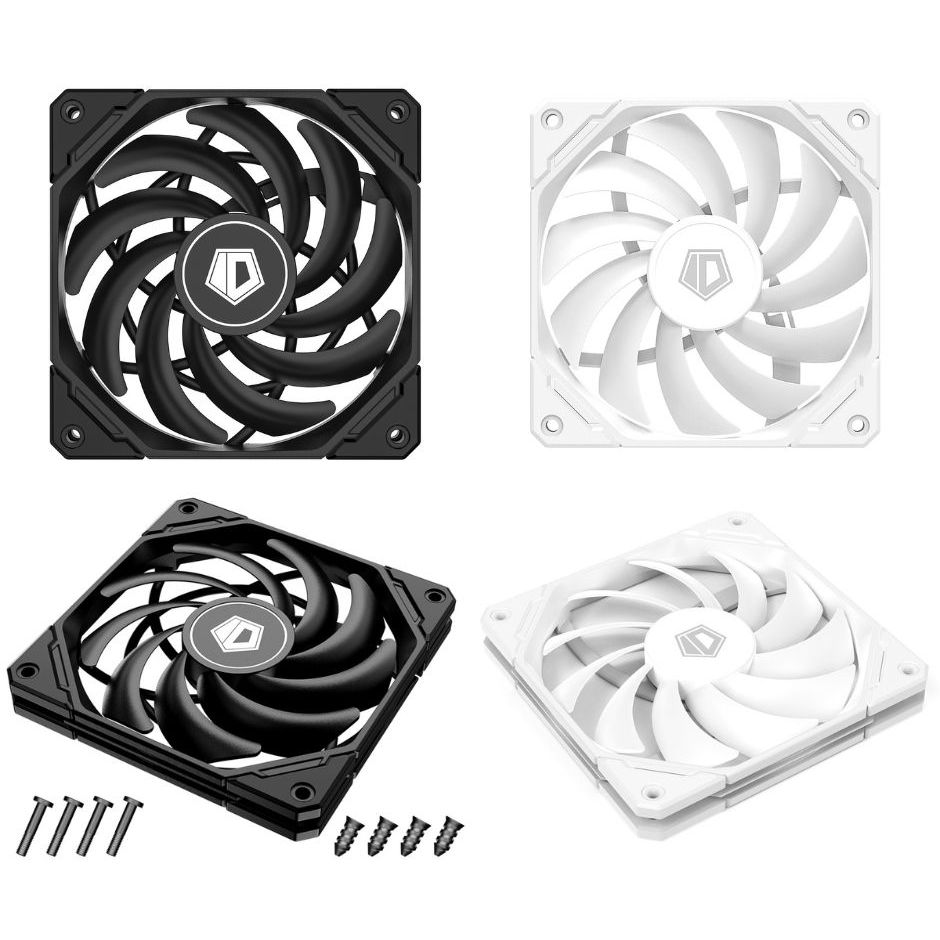 ID-COOLING NO-12015-K Black  AND NO-12015-W White พัดลมระบายความร้อน แบบบาง 15 มม. ขนาด 120 มม.