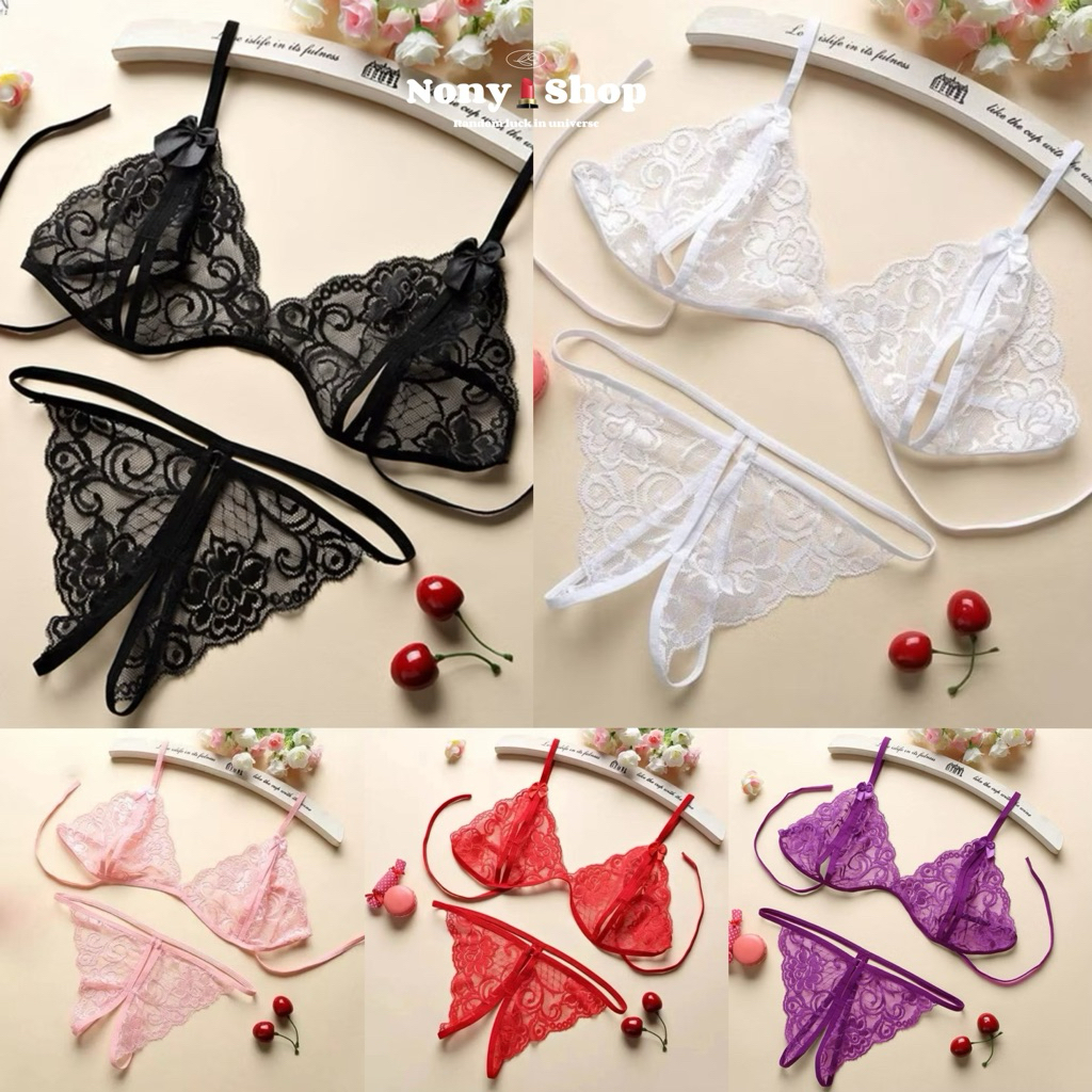 ชุดเซ็ท ชุดชั้นในลูกไม้เซ็กซี่ ชุดนอนไม่ได้นอน ชุดนอนเซ็กซี่ ชุดบิกินี  BB001 บิกินี่ ถูกที่สุด