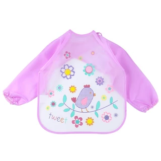 Babyonline(R318)N5 (ส่งด่วน1วัน)ผ้ากันเปื้อนสำหรับเด็กลายการ์ตูนแขนยาว กันน้ำได้