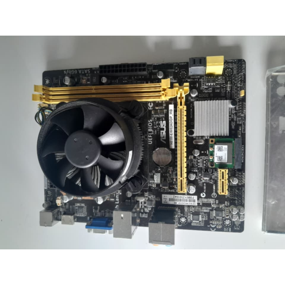 เมนบอร์ดASUS H81M-E M51AD/DP MB LGA1150Intelแถมcpu I5 gen6