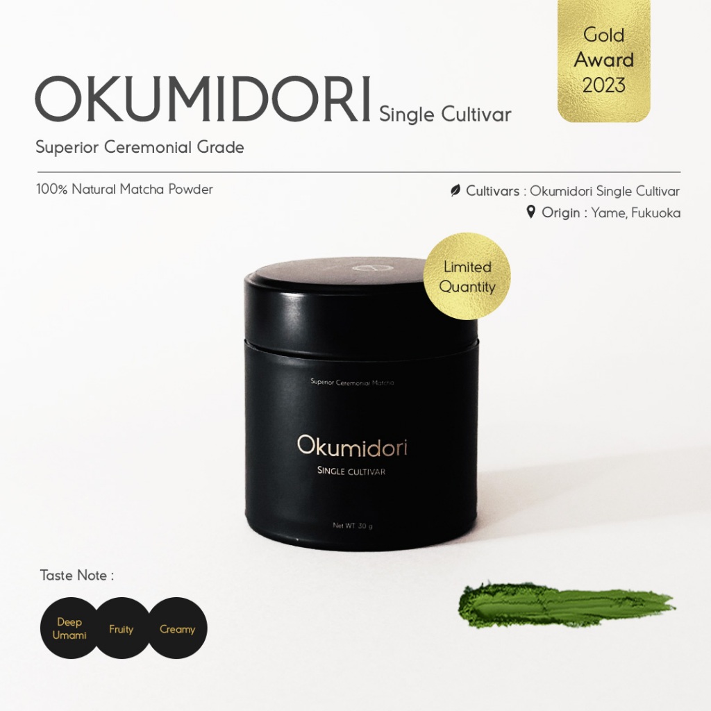 MATCHALABO ผงมัทฉะ โอคุมิโดริ เกรดพิธีการ I OKUMIDORI Superior Ceremonial Grade 30g