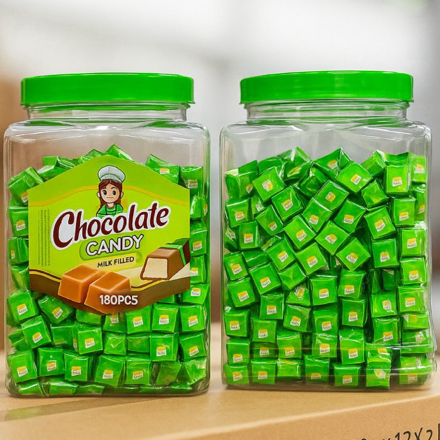[ Candy Cube  ] ลูกอมอัดเม็ดรสช็อกโกแลต ขนาด 180 เม็ด