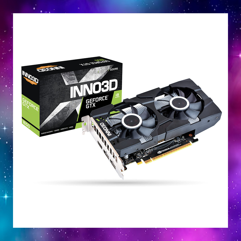 VGA (การ์ดแสดงผล) INNO3D GEFORCE GTX 1650 GDDR6 TWIN X2 OC - 4GB GDDR6 ใช้งานปกติ