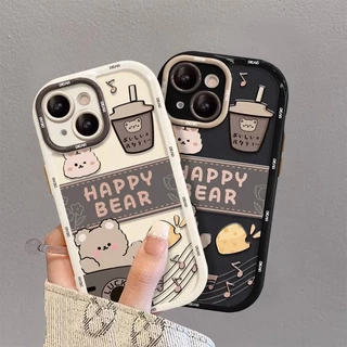 เคส For IPhone 11 7 8 Plus 15 16 Pro Max XR 12 13 14 X XS MAX 6 6s SE 2020 เคสโทรศัพท์กันกระแทกนุ่ม การป้องกันเลนส์กล้อง