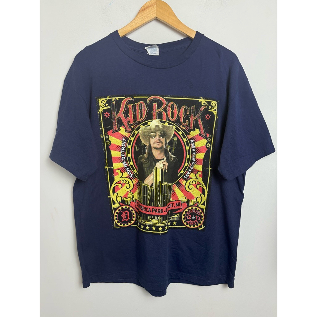 เสื้อยืดมือสอง kid rock american badass t shirt