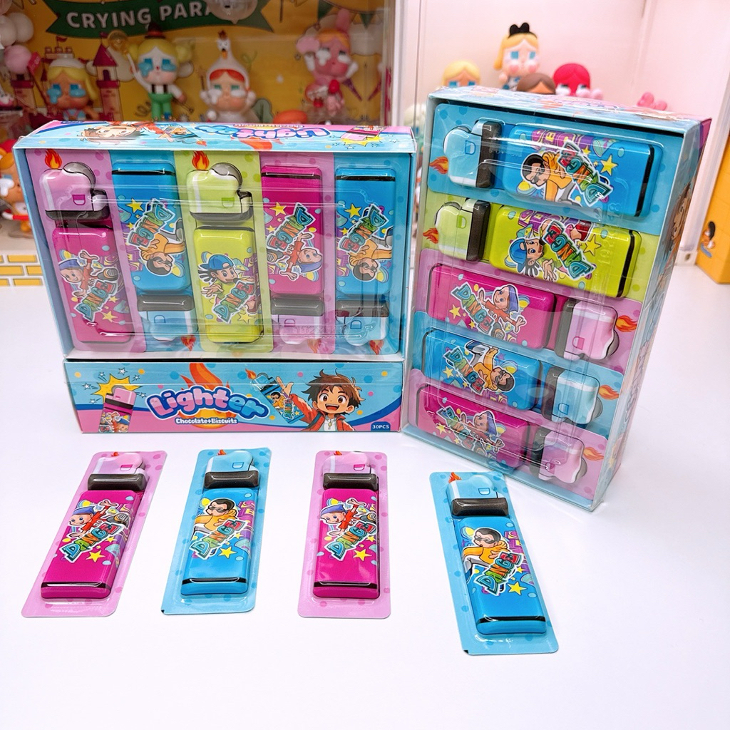 บิสกิตไลท์เทอร์ ขนมปังเเท่งจิ้มช็อกโกแลต 1 กล่อง 30 ซอง