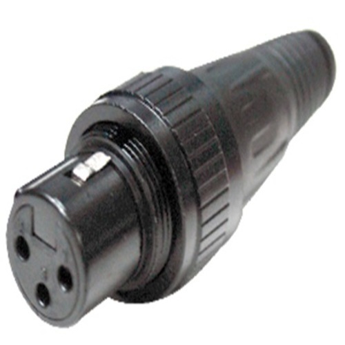 NPE แจ๊ค XLR ตัวเมีย 3P เหล็กสีดำต่อสาย E023B (YM023B) NEW