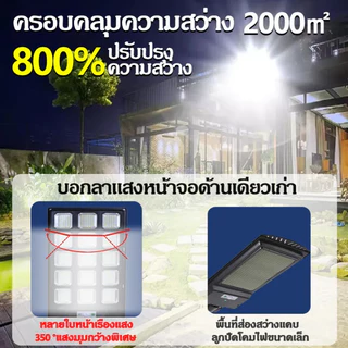 ไฟถนนโซล่าเซลล์ Solar Light 35000W ไฟโซล่าเซลล์ ไฟเซ็นเซอร์ตรวจจับคน ไฟอัจฉริยะ รีโมทคอนโทรล ไฟติดผนัง