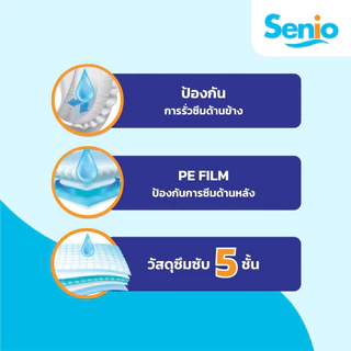 [ซื้อ 2แถม1] ผ้าอ้อมผู้ใหญ่ SENIO แบบเทปแปะ 30ชิ้น Size M