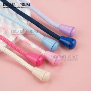 ตัวปิดปลายเชือกพลาสติก ทรงกระดิ่ง แพ็ค10ชุด สำหรับทำพวงกุญแจ DIY ตัวเก็บปลายเชือก ยางยืด ทรงระฆัง ป้ายห้อยบัตร