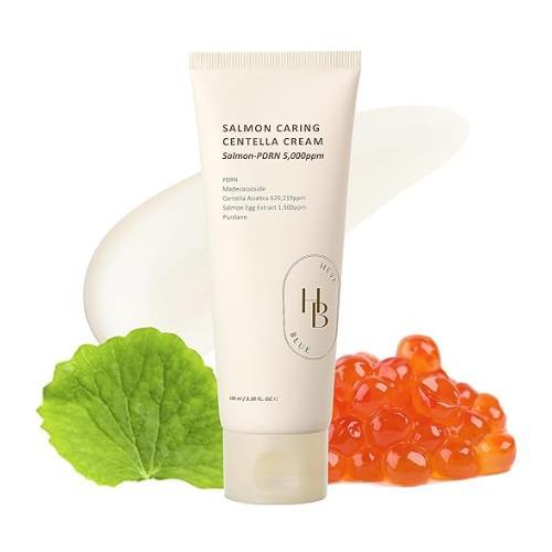 HEVEBLUE Salmon Caring Centella Cream 100ml. ครีมบำรุงผิว [HONNYBEAUTY]