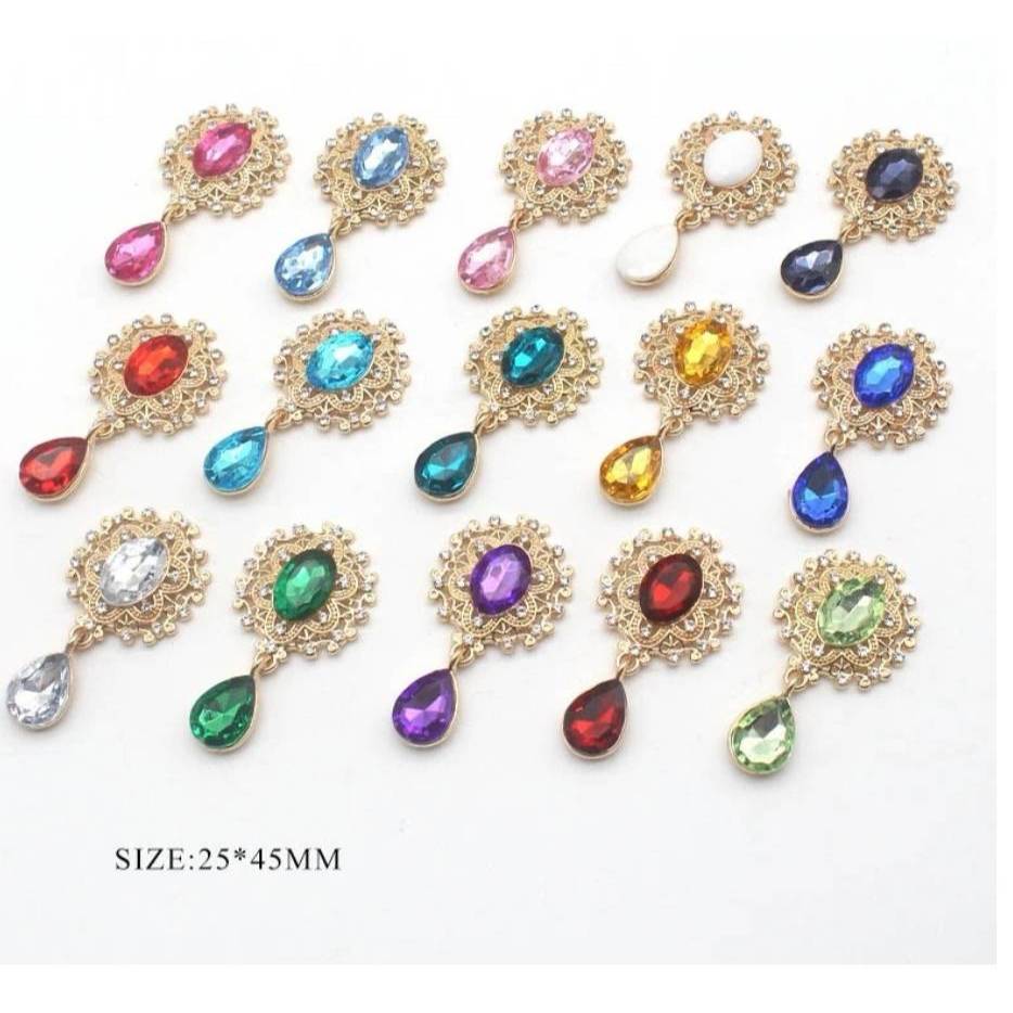 *พร้อมส่ง*จี้ติดโบว์​ ตุ้งติ้งติดโบว์​ คริสตัลประดับ สำหรับงานฝีมือ DIY ประดับ ตกแต่ง เพชรประดับ