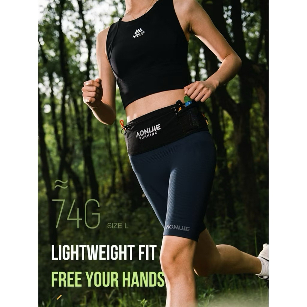 AONIJIE W8141 กระเป๋าเข็มขัดสําหรับวิ่งสําหรับวิ่งจ๊อกกิ้ง Woman Man เอวแพ็คพร้อมขวดน้ําขนาด 500 มล. - รูปที่ 2