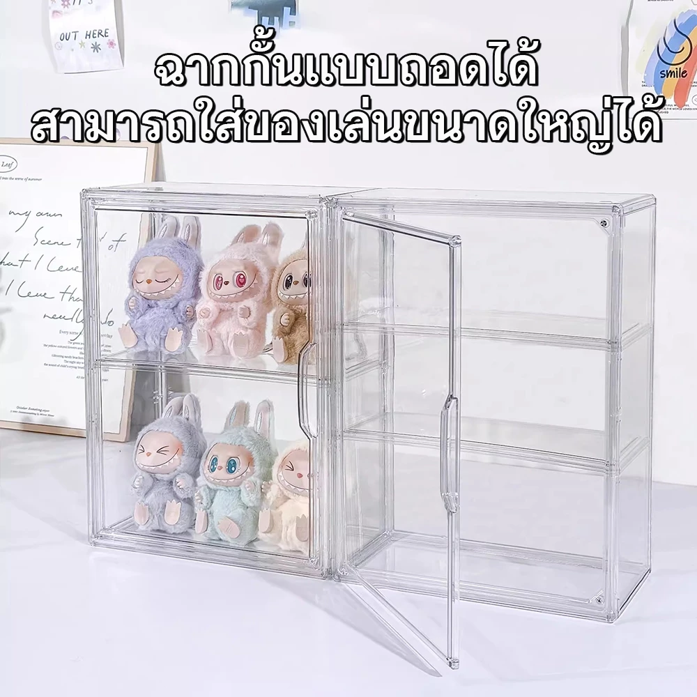 กล่องใส่โมเดล ตู้โชว์ Art Toy Labubu กันน้ำกันฝุ่น thumbnail 4