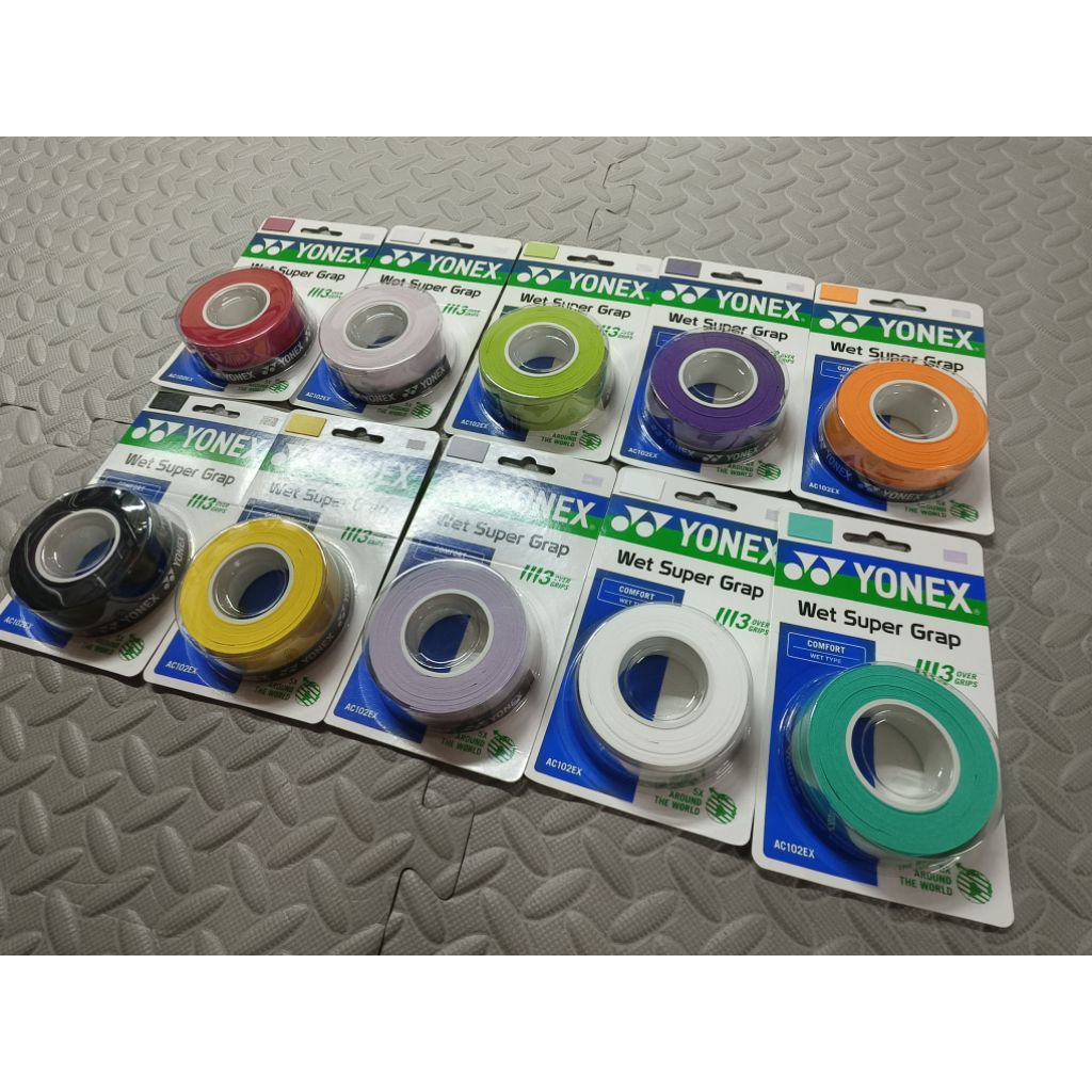 Grip พันด้ามแบดมินตัน แบบ3ชิ้น  Yonex AC102 EX จาก Yonex Thailand