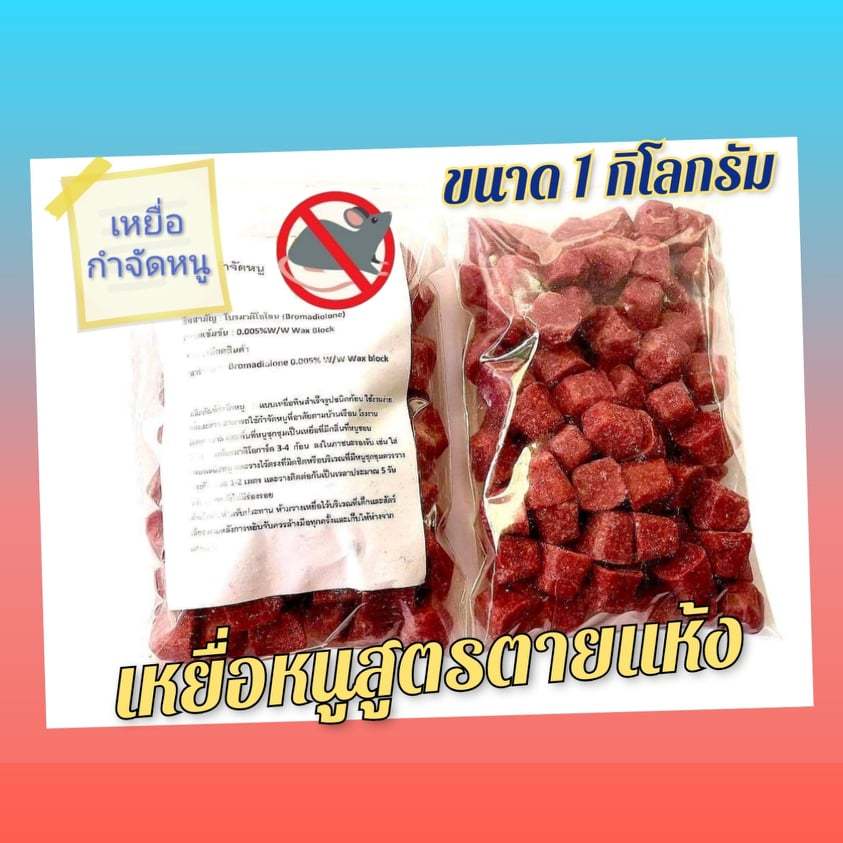 เหยื่อกำจัดหนู หนู ยาเบื่อหนู เหยื่อกำจัดหนู ยากำจัดหนูชนิดตายแห้งโบรมาดิโอการ์ด เป็นเหยื่อที่มีกลิ่นที่หนูชอบ