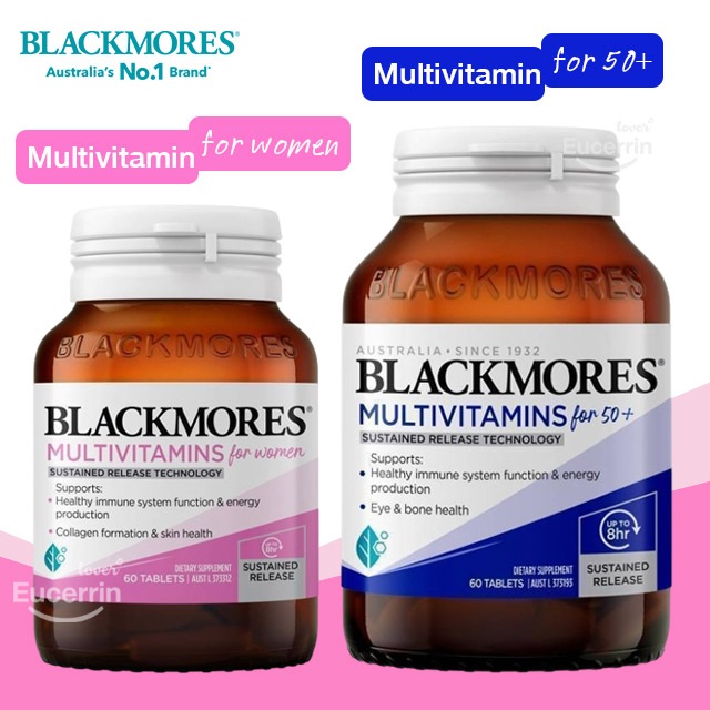Blackmores Multivitamin For Women, For 50+ Sustained Release 60 Tablets วิตามินรวมผู้หญิง และวัย 50+